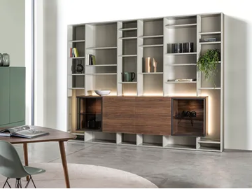 FOKUS/CUBO 52 - Open bookcase with built-in lights by Sudbrock Möbelhandwerk - view 2